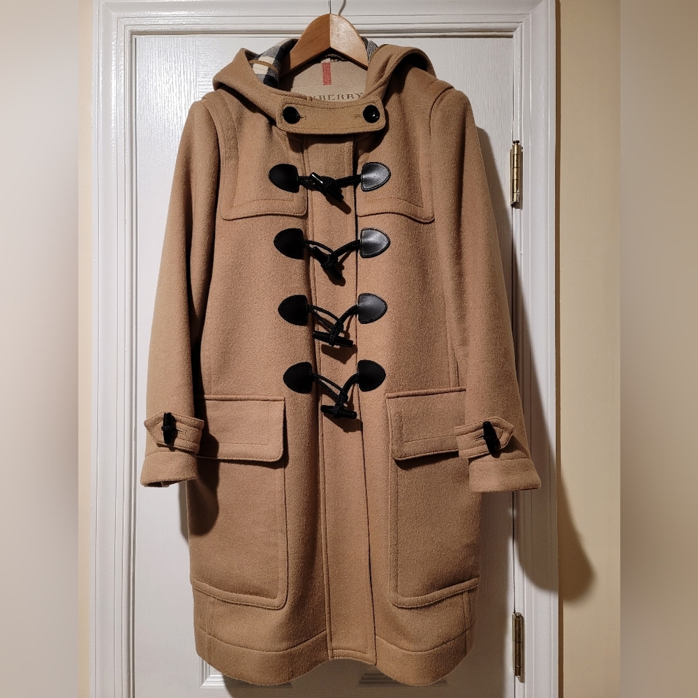 NWOT Burberry Brit Ladies Wool Duffle Coat